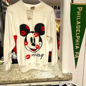 New With Tags Vintage Mickey Mouse Women's Crewneck Sweatshirt